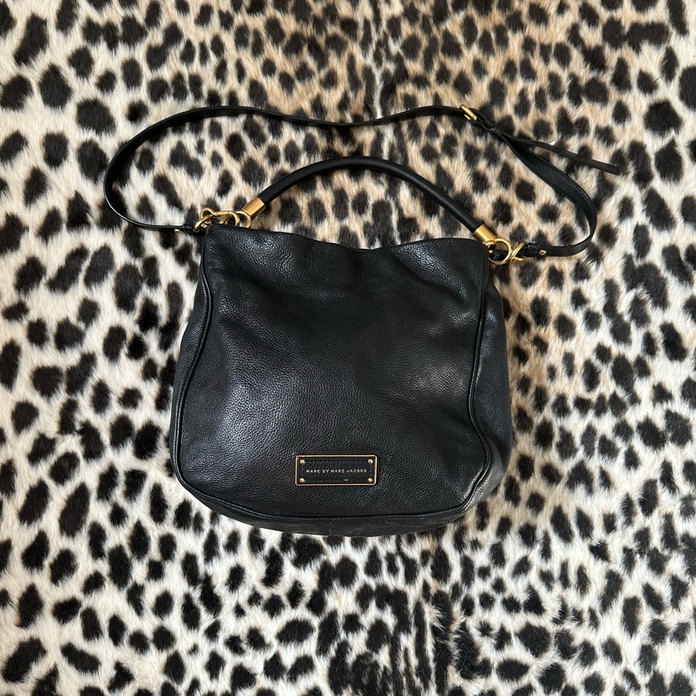 Marc by Marc Jacobs Black Shoulder Bag with Gold Accents